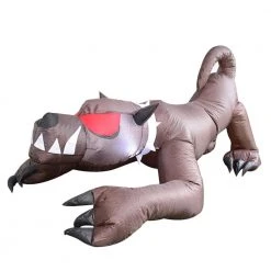 Halloween Inflatables ALEKO 6.5 Ft. Pre-Lit Haunted Dog Hound Halloween Inflatable