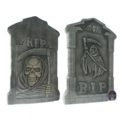 Brite Star 21 In. Spooky Tombstone Sculptures (Set Of 2) Halloween Yard Decor