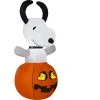 Halloween Inflatables Gemmy 3.51 Ft. Halloween Airblown Snoopy In Pumpkin Halloween Inflatable
