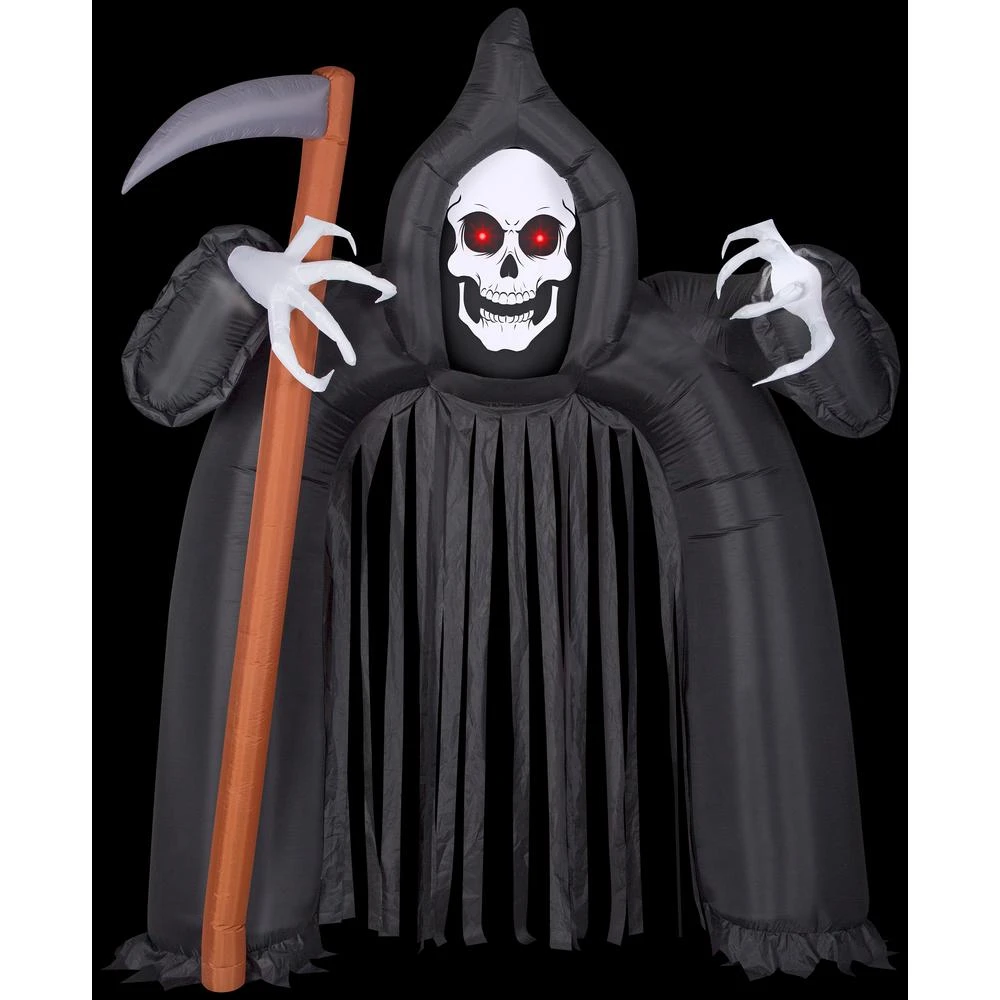 Halloween Inflatables Gemmy 9 Ft. H Archway-Reaper With Red Eyes Halloween Inflatable 3 Halloween Inflatables Gemmy 9 Ft. H Archway-Reaper With Red Eyes Halloween Inflatable