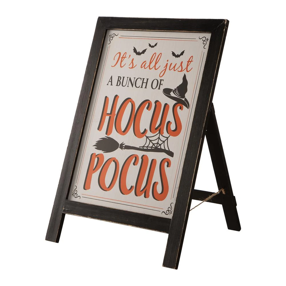 Glitzhome 24 In. H Halloween Wooden Sanding Easel Sign Decor Or Hanging Decor (2-Function) Halloween Props 3 Glitzhome 24 In. H Halloween Wooden Sanding Easel Sign Decor Or Hanging Decor (2-Function) Halloween Props