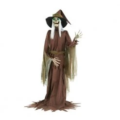 Home Accents Holiday 7 Ft. Animated Bone Witch Halloween Yard Decor