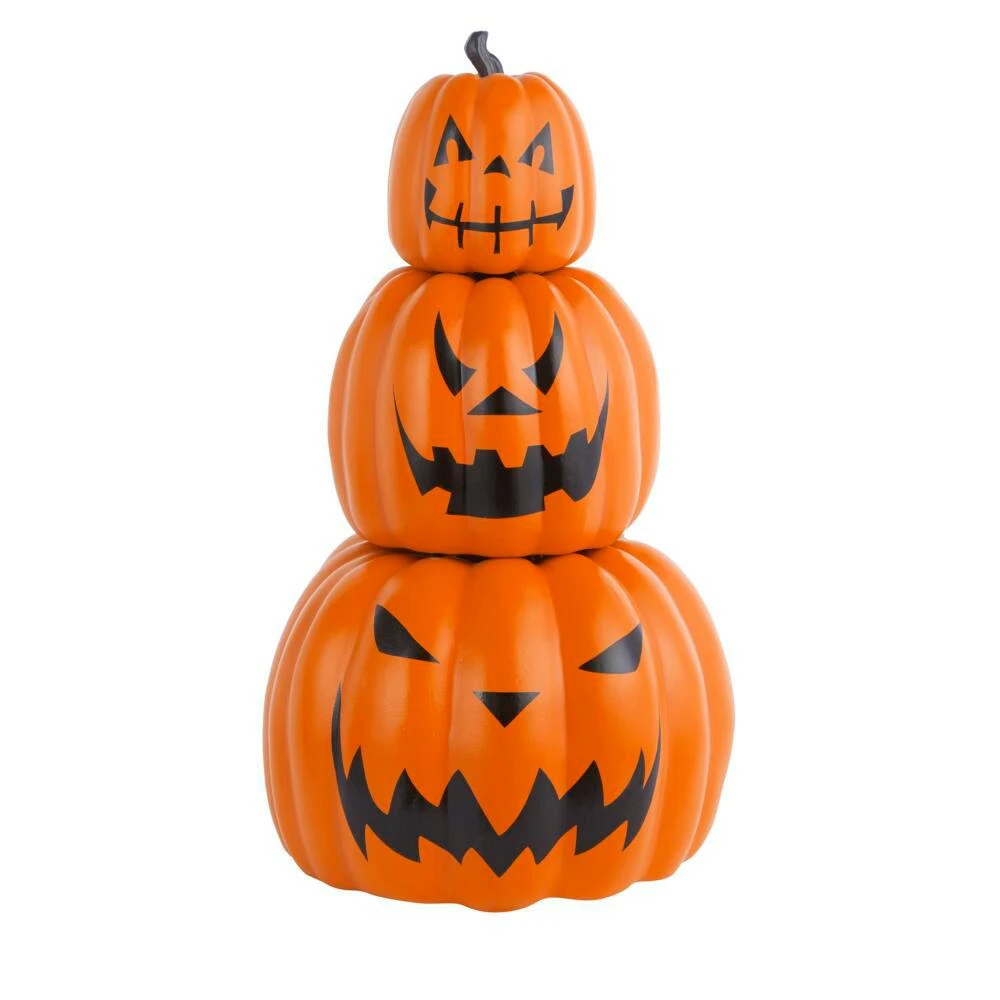 Home Accents Holiday 26.5 In. Halloween 3-Piece Stackable Jack-O-Lanterns 3 Home Accents Holiday 26.5 In. Halloween 3-Piece Stackable Jack-O-Lanterns