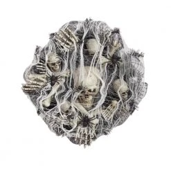 Home Accents Holiday 30 In. Freaky Skeleton Artificial Halloween Wreath