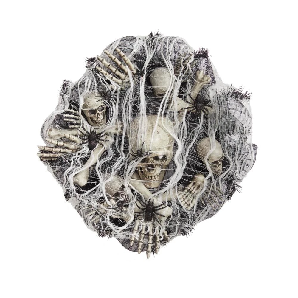 Home Accents Holiday 30 In. Freaky Skeleton Artificial Halloween Wreath 3 Home Accents Holiday 30 In. Freaky Skeleton Artificial Halloween Wreath