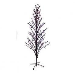 LB International 4 Ft. Purple LED Lighted Halloween Cascade Twig Tree Outdoor Decoration