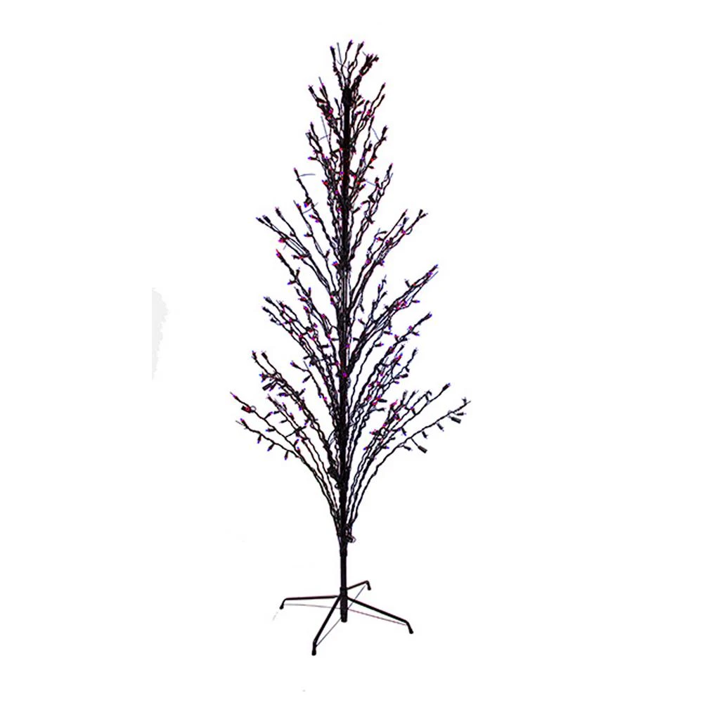 LB International 4 Ft. Purple LED Lighted Halloween Cascade Twig Tree Outdoor Decoration 3 LB International 4 Ft. Purple LED Lighted Halloween Cascade Twig Tree Outdoor Decoration