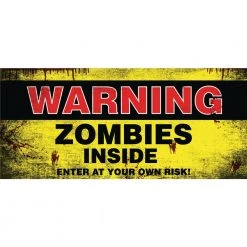 My Door Decor 7 Ft. X 16 Ft. Zombies Inside Halloween Garage Door Decor Mural For Double Car Garage Car Garage Halloween Door Decorations