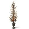 Halloween Props National Tree Company 46 In. Black Glittered Halloween Tree With Lights