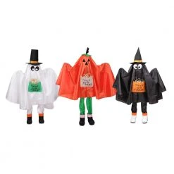 Northlight 36 In. Ghost Pumpkin And Bat Standing Halloween Kid Figures (Set Of 3) Halloween Props