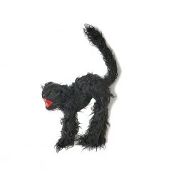 Worth Imports 12 In. Black Scary Fury Cat (Set Of 2) Halloween Props